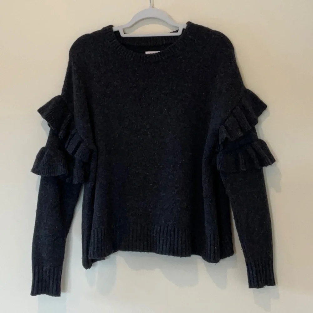 Cinq A Sept Mona Pullover Grey Wool Sweater - Picture 5 of 8